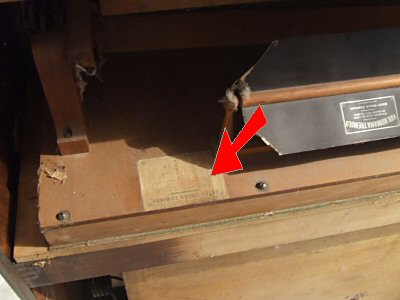 Reed Organ Serial Number Example Reed Organ Serial Number Example
